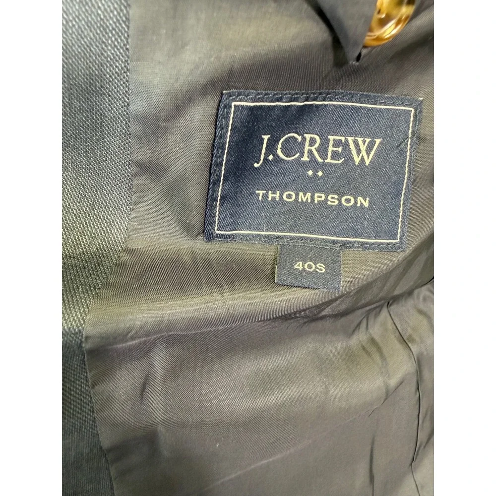 J.Crew Thompson Suit Mens 40S 34W Blue Textured Two Button Blazer Trousers Set